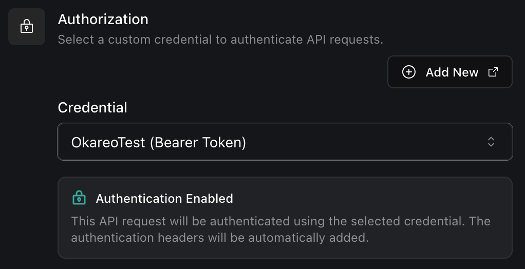Vapi Authorization setting