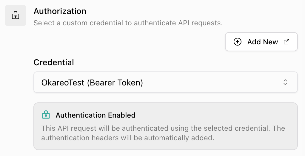 Vapi Authorization setting