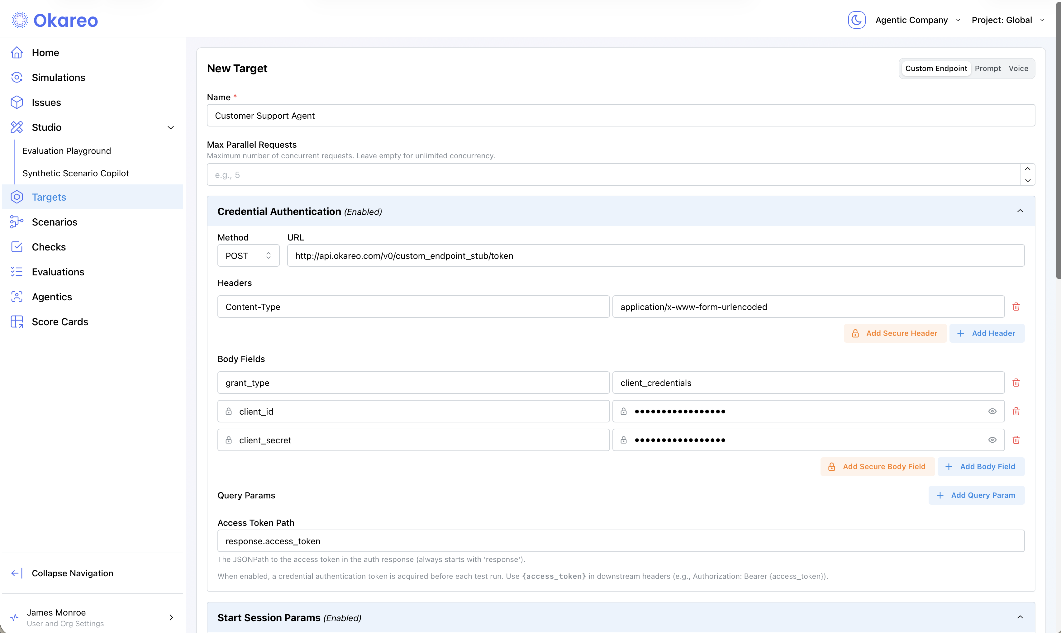 Credential Auth Form